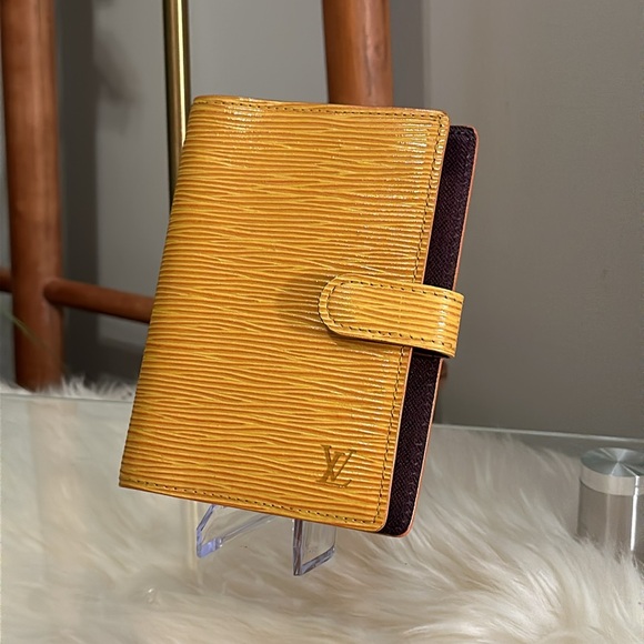 Authentic Louis Vuitton Yellow & Purple Epi Leather Organizer w/LV 2024 Insert - Picture 13 of 16